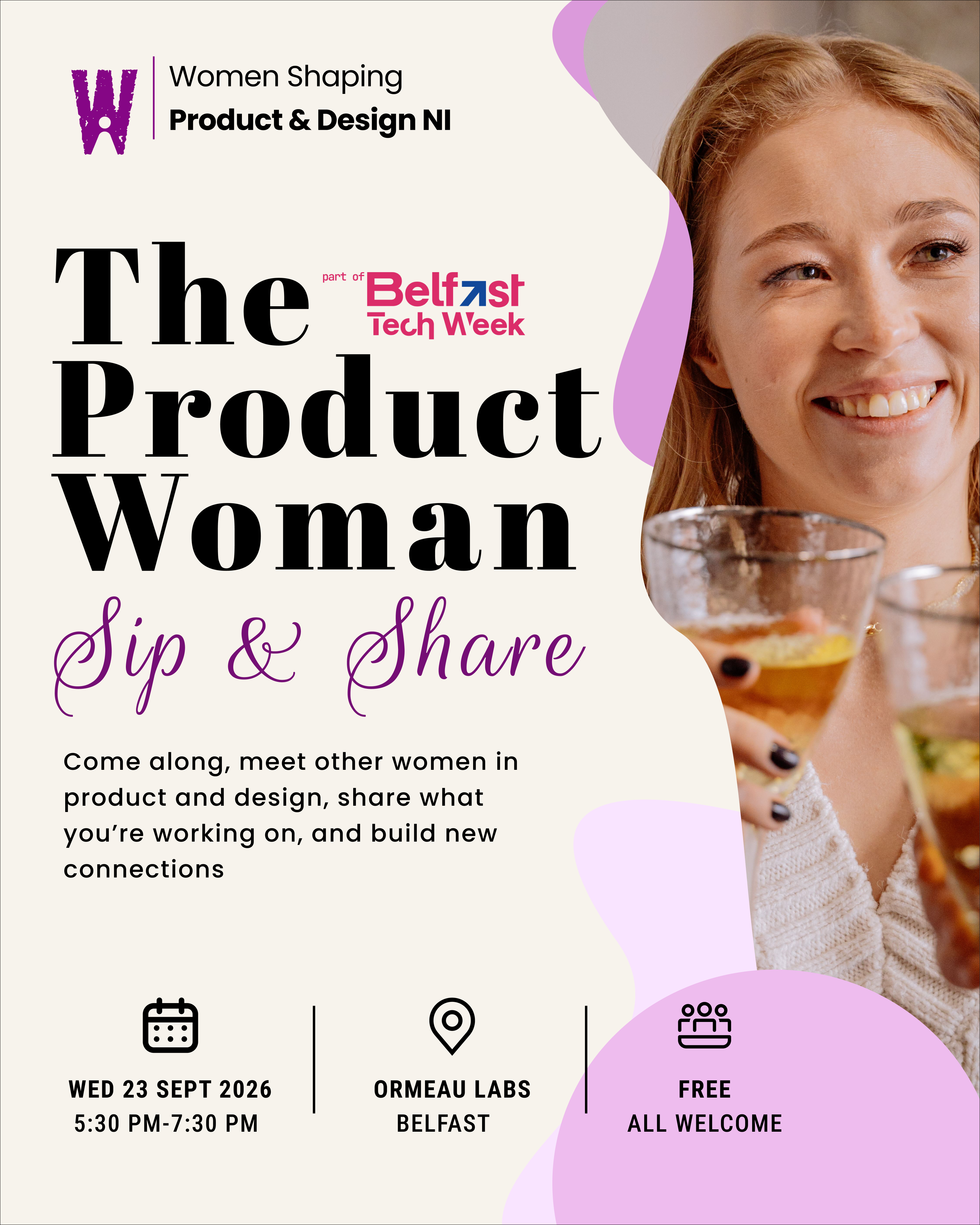 Graphic for The Production Woman - Sip & Share