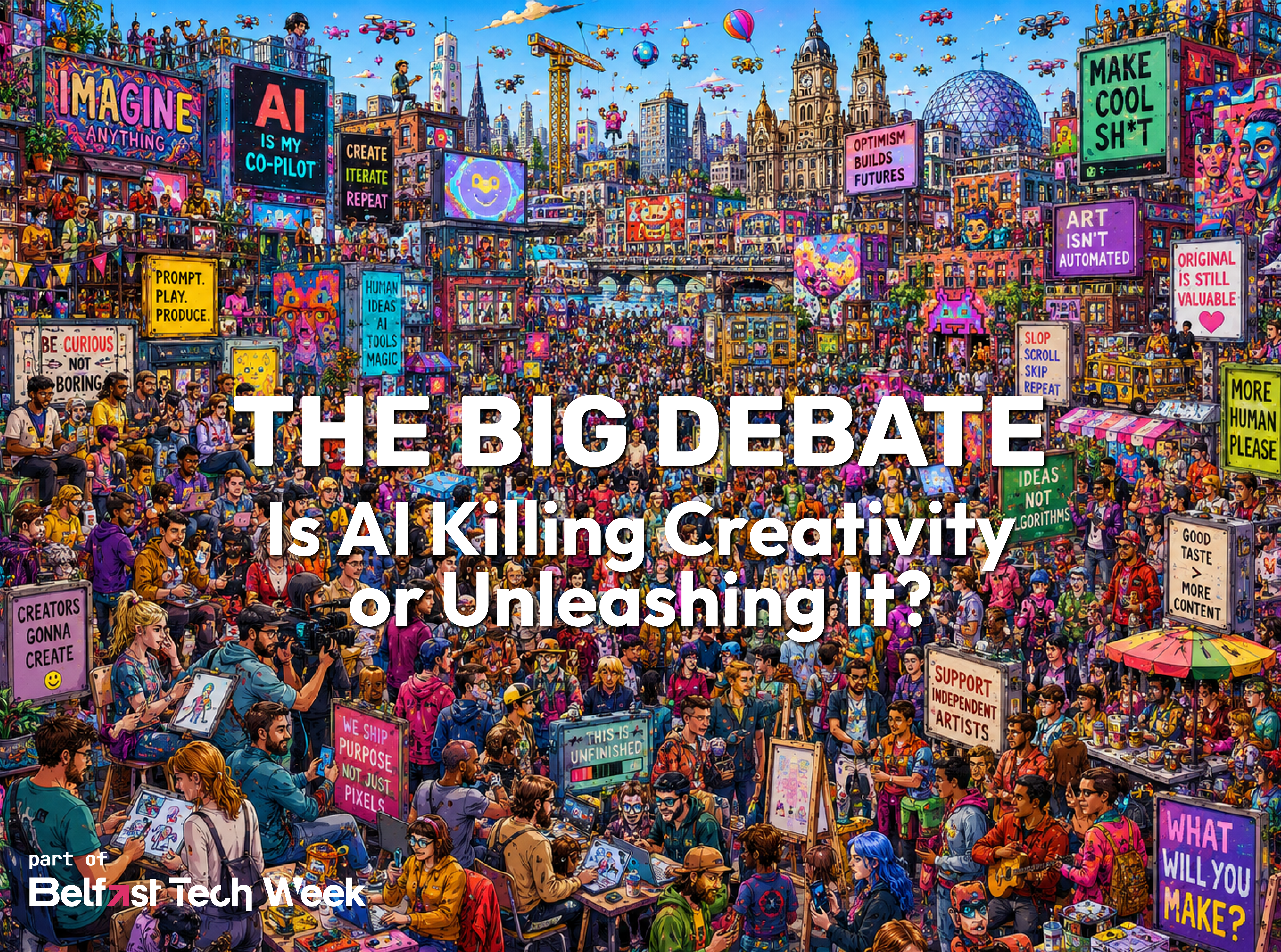 Graphic for The Big Debate | Is AI Killing Creativity or Unleashing It?